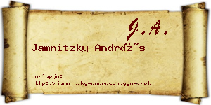 Jamnitzky András névjegykártya