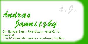 andras jamnitzky business card